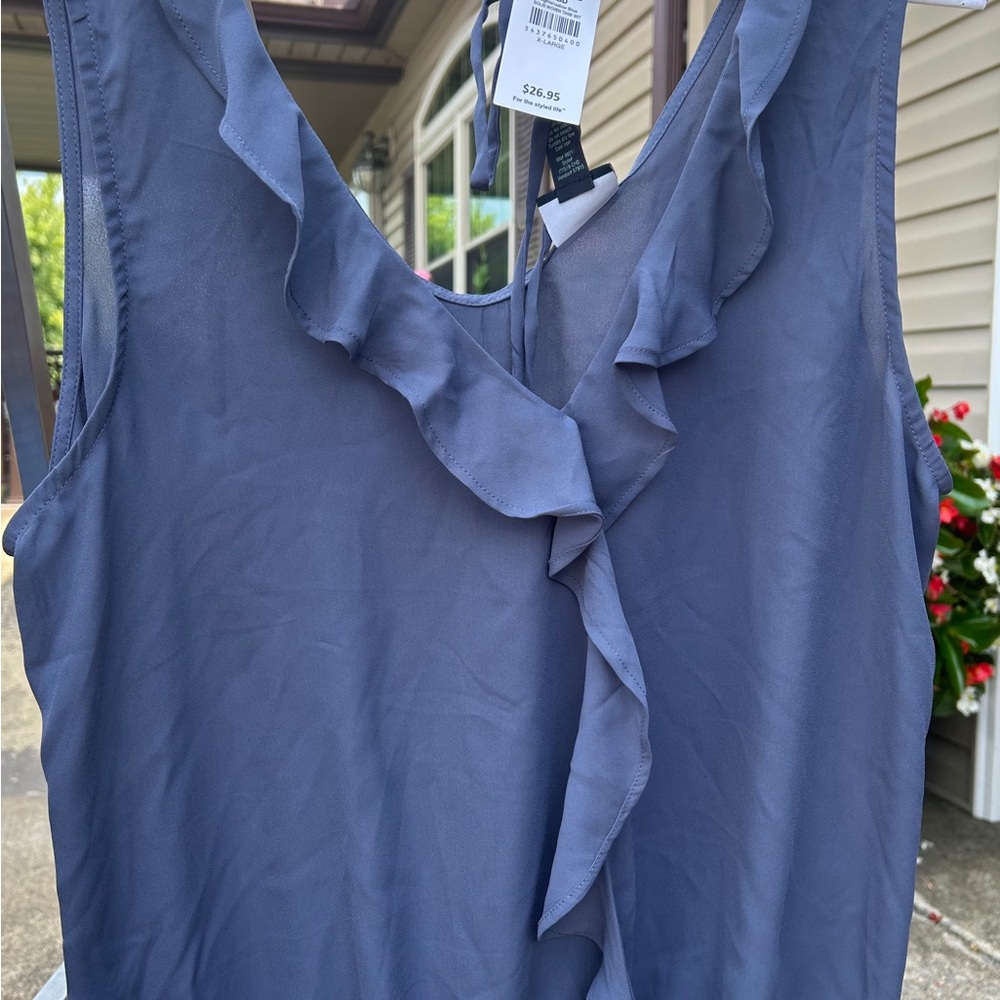 Daytrip Slate Sleeveless Blouse
